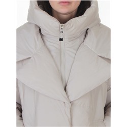 Z24-829 LT. BEIGE Куртка зимняя женская оверсайз (200 гр. тинсулейт)