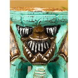 Табурет «Слон», 17×17×30 см, дерево, бирюзовый