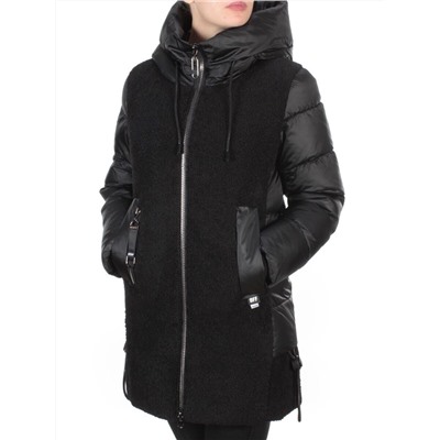 D6816 BLACK Куртка зимняя женская  KARERSITER (200 гр. холлофайбера)