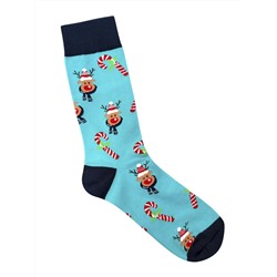 Носки НГ р.37-44 "Happy NY" Олень в Шарфе