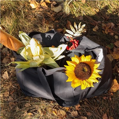 Сумка из льна двухсторонняя SL HOME Linear bag, 67×35 см, 50% лён, 50% хлопок, 180 г/м2