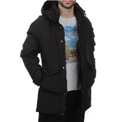 8897 BLACK Куртка мужская зимняя облегченная (130 гр. холлофайбер)