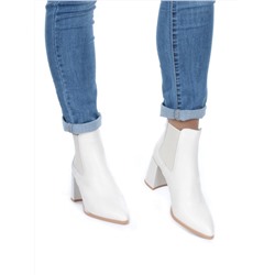 01-PCT169-2 BEIGE Ботинки Челси демисезонные женские (натуральная кожа, байка)