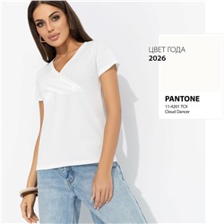 Футболка из трикотажа-лапша, Женственность без границ (white)