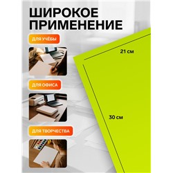 Бумага А4, 100 листов, 80 г/м², самоклеящаяся, флуоресцентная, жёлтая