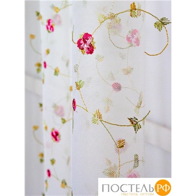 DAILY by T ШАТЕЛЬ экрю Тюль на шт. ленте 400х270, 1пр, плстр.