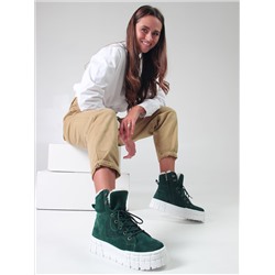 Ботинки ED'ART 216.212131'w. зеленый замша