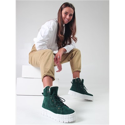 Ботинки ED'ART 216.212131'w. зеленый замша