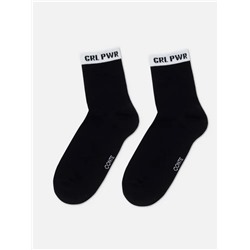 CONTE CLASSIC Хлопковые женские носки с рисунком «PWR GRL»