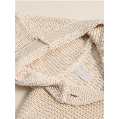 Кардиган вязаный с капюшоном SL Home, рост 74-80 см, молочный