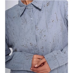 Рубашка #КТ1908, серо-голубой