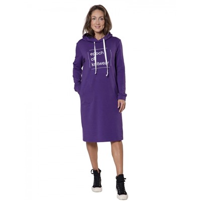 Платье из футера Еpoch of knitwear  ФП1357П1фиолетовое