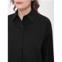 Блузка чёрная с карманом