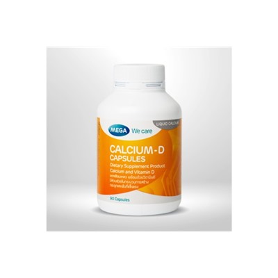 Жидкий кальций с витамином D3 для укрепления костей от Mega We care Calcium-D 60 капсул