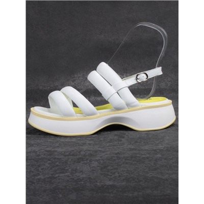 08-PEL266-2 WHITE Босоножки женские (натуральная кожа)