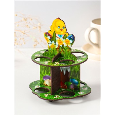 Подставка для 8 яиц в двух ярусах «Цыплёнок», 15.5×12.5 см