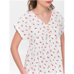 Платье домашнее из муслина с принтом