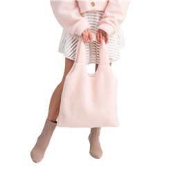 Шопер меховой Тедди пудра