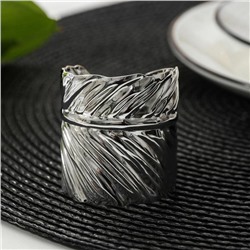 Кольцо для салфетки «Лист», 6.5×4.5×5 см, серебристое