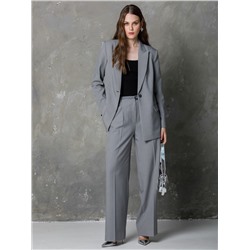 Брюки светло-серые в полоску