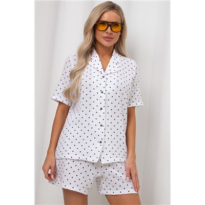 Костюм белый с шортами Пэгги №3