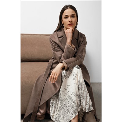 ШЕРСТЯНОЕ ПАЛЬТО В СТИЛЕ MAX MARA, КАКАО. АРТ. 1008