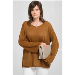 Джемпер вязаный цвета охра