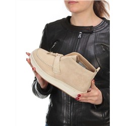 01-5172-5 BEIGE Ботинки женские демисезонные (натуральная замша, байка)