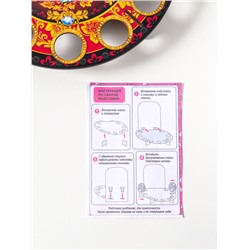 Подставка для кулича и 9 яиц «Белый храм», красная, под кулич: 15.5 см, 25.5×22×25 см