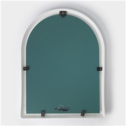 Зеркало в рамке для ванной комнаты, 49.5×39 см, пластик, белый