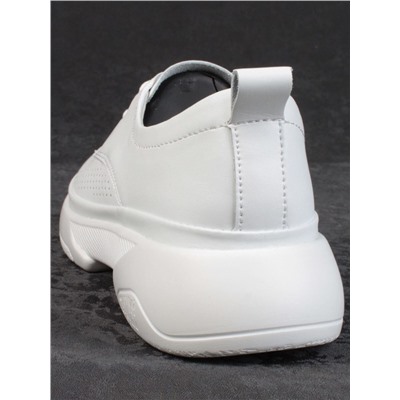 03-PDXL140-1 WHITE Кроссовки женские (натуральная кожа)