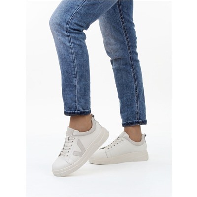 03-YС354-3 LT. BEIGE Полуботинки спортивные женские (натуральная кожа, натуральная замша)