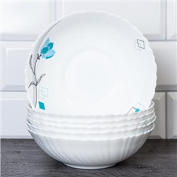 Столовый набор 20 предметов с блюдом / 20/LHP-8120 (6834-2) /уп 2/ Бирюза квадраты