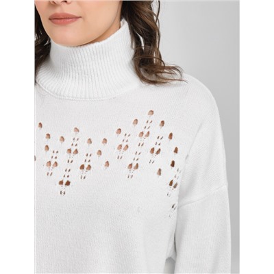 Свитер вязаный с ажурным рисунком