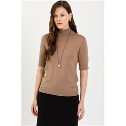 Водолазка вязаная с коротким рукавом