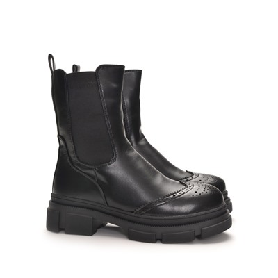 998 Fashion A558-МП/Z Ботинки женские чер иск кожа, подклад нат шерсть