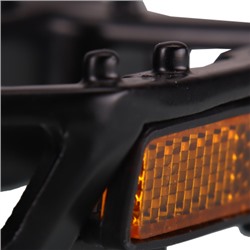 Педаль для MTB MIXIEER MX-P806 алюминиевая, чёрный цвет, картридж. ось 2S из бористой стали, сталь. подшипники, с рефлектором, 99х102мм, 9/16, /уп 50/