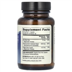 Dr. Mercola, цинк и селен, 30 капсул