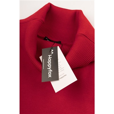 Женское вязаное платье с открытыми плечами Happyfox