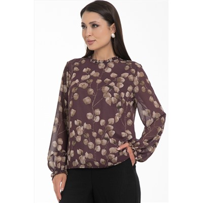 Блузка шифоновая с принтом