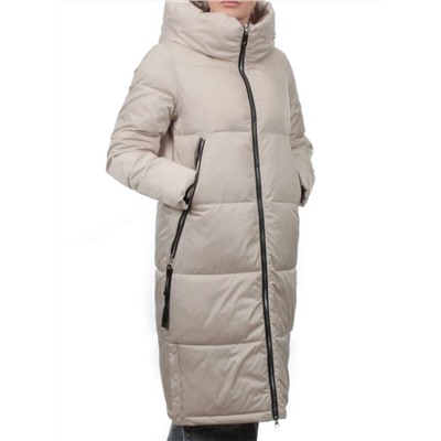 868 LT. BEIGE Пальто зимнее женское (170 гр. холлофайбер)