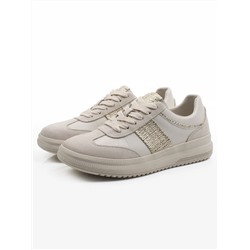 03-A1021-2 LT. BEIGE Кроссовки женские (натуральная кожа, натуральная замша)