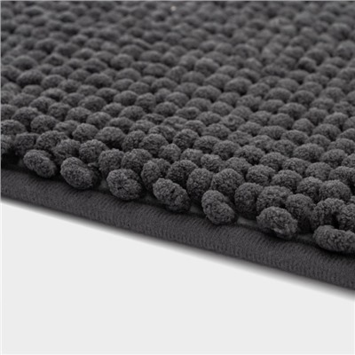 Коврик для дома LaDо́m, букли, плотность 1100 г, 50×80 см, графитовый