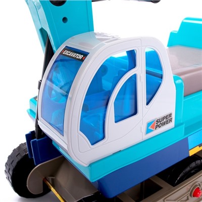 УЦЕНКА Толокар «Экскаватор», подвижный ковш, жёлтый