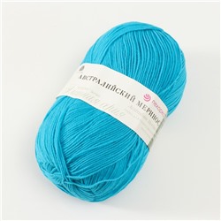 Пряжа "Австралийский меринос" 95%меринос. шерсть,5% акрил объёмный 400м/100гр (583-Бирюза)