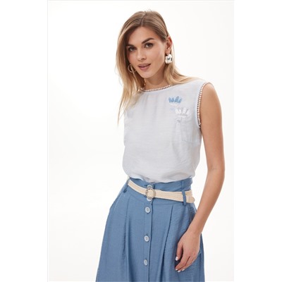NiV NiV fashion 452 светло-голубой, Блуза