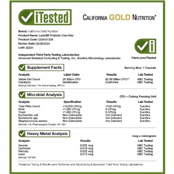 California Gold Nutrition, Lactobif, Cran-Max, пробиотики, 25 млрд КОЕ, 30 растительных капсул