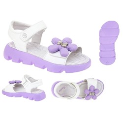 Туфли летн KENKA 24-113 white-lilac ( 3,0)