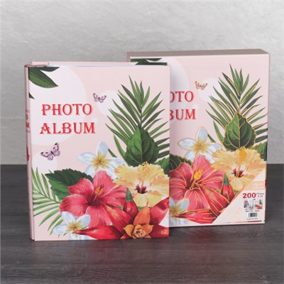 Фотоальбом 200 фото 10х15 Цветы / 9543 /уп 36/
