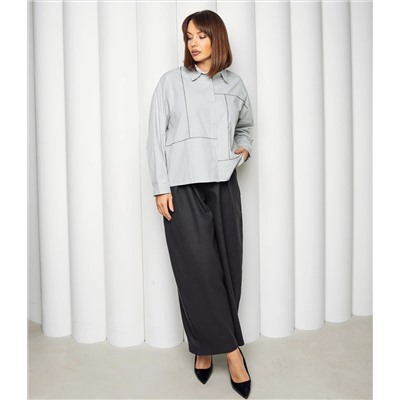 Рубашка #КТ2225 (3), серо-голубой